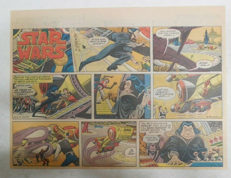 Star Wars Sunday Page #64 by Russ Manning from 5/25/1980 Large Half Page Size!