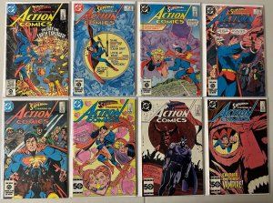 Action Comics lot #550-598 DC 19 diff 8.0 VF (1983-88)