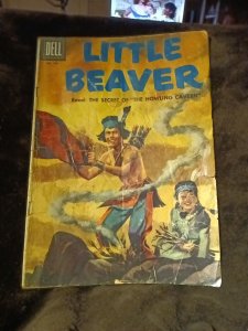 LITTLE BEAVER FOUR COLOR 744 DELL Red Ryder DAN SPIEGLE art Comics PAINTED COVER