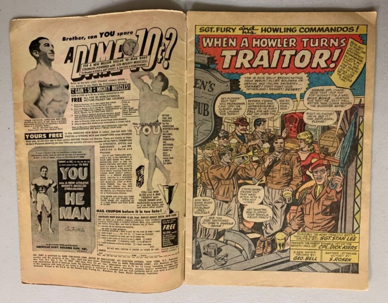 Sgt. Fury Howling Commandos #12 Marvel Josef Goebbels appearance 4.0 VG (1964)