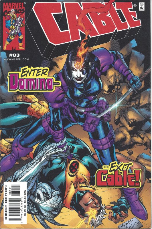 Cable #83 (Sept 2000) - Enter Domino, Exit Cable! - X-Men