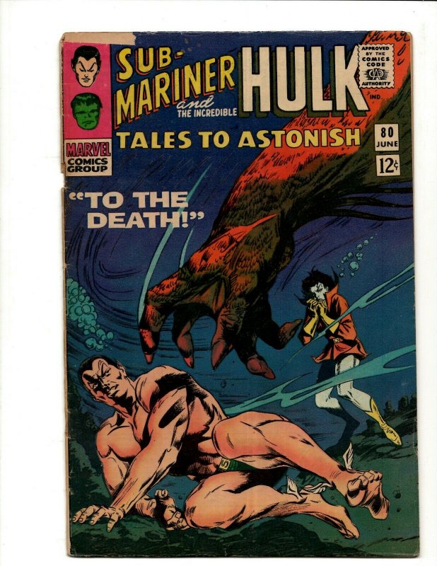 Tales To Astonish # 80 VG Marvel Comic Book Giant Man & Incredible Hulk BJ1