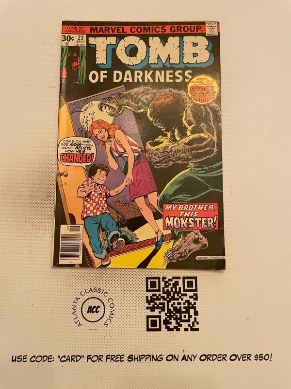 Tomb Of Darkness # 22 VF- Marvel Comic Book Horror Fear Monster Scary 19 J221