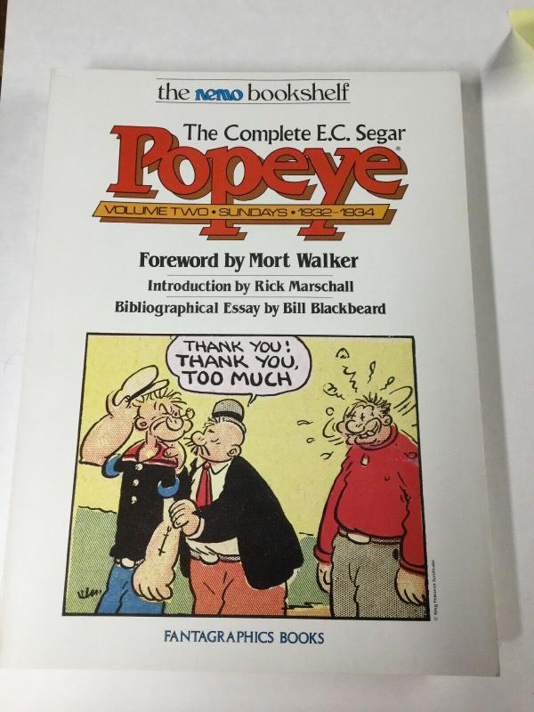 E.c. Segar Popeye Complete Nemo Bookself Sundays Volume 1 2 3 4 Fantagraphics Nm