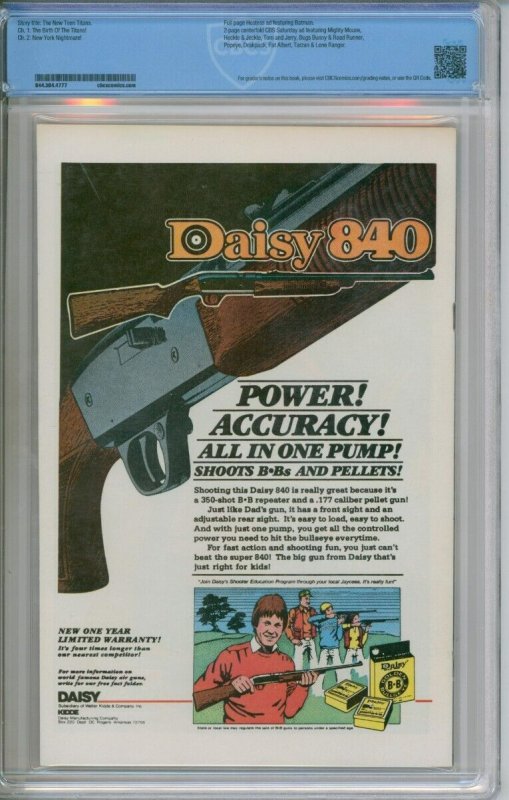 DC Comics New Teen Titans #1 CBCS 9.4 Newsstand Edition