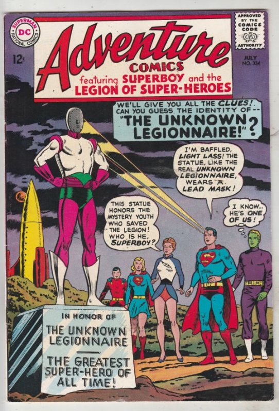 Adventure Comics #334 (Jul-65) VF/NM High-Grade Legion of Super-Heroes, Superboy