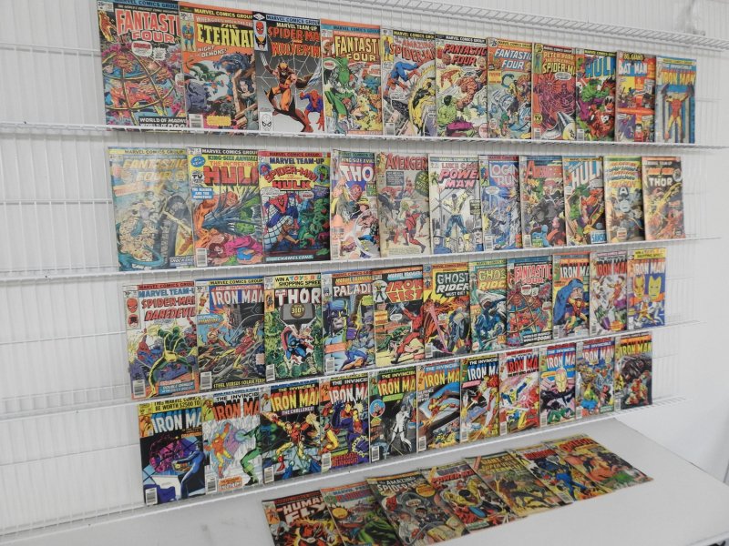 Lot of 51 Low Grade Comics W/ Iron Man, Hulk, Fantastic Four, +More! see desc