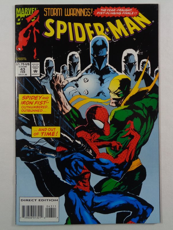 Spider-Man #43 NM-/NM Iron Fist Front/Back Cover Photos Marvel 1994