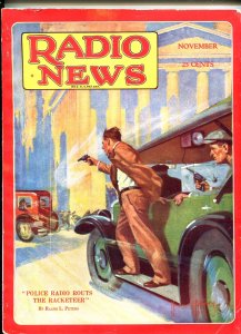 PULP:  RADIO NEWS 11/1929-HOWARD V BROWN-GUNFIGHT-HAM RADIO-TELEVISION-fn