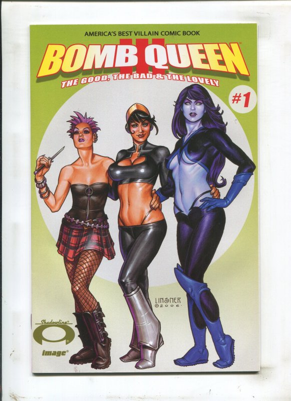 Bomb Queen III 4PC LOT - #1 (Linsner Cover, #1, #2, #3 (8.0-9.0) 2007