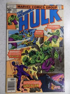 INCREDIBLE HULK # 215 MARVEL BRONZE ACTION BUSCEMA CHAN VF