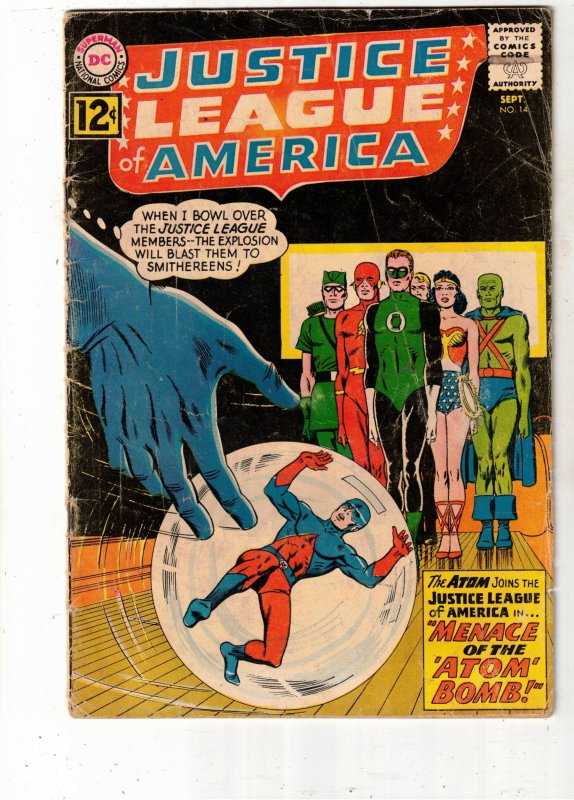 Justice League of America #14 1962  PRICE DROP! VG The Atom! VG COVELL CERT!