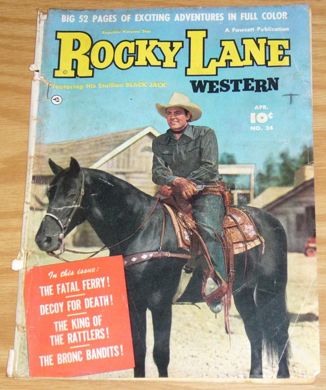 Rocky Lane Western #24 april 1951 - golden age fawcett western comic - 52 pages