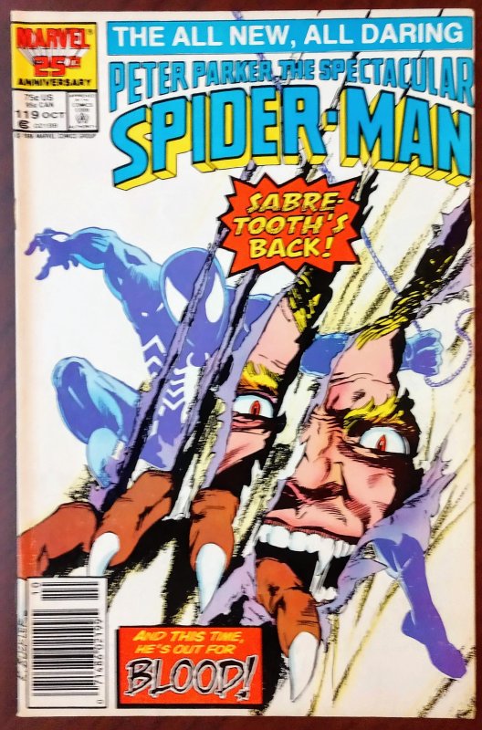 The Spectacular Spider-Man #119 NEWSSTAND (FN-)(1986)