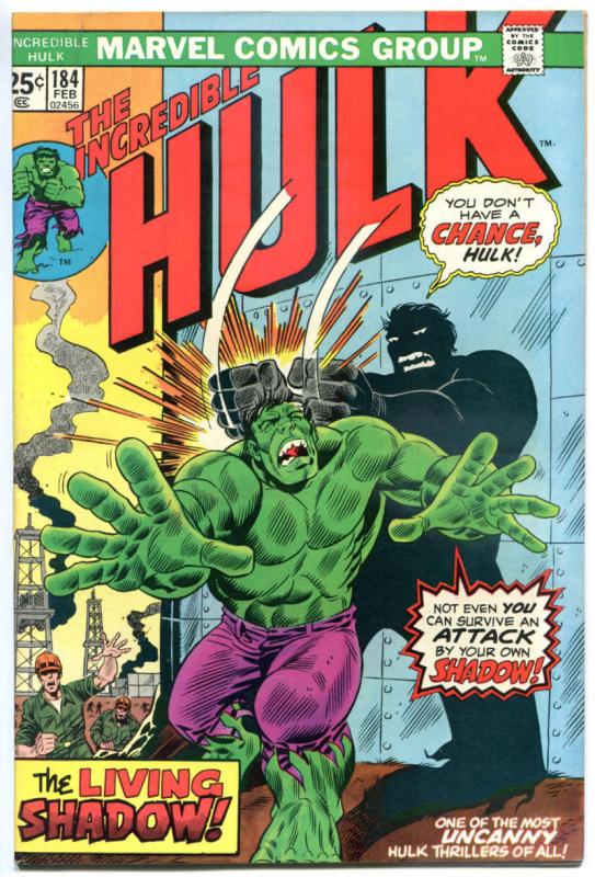 HULK #184, FN, Living Shadow, Trimpe, Marvel, 1968, Incredible, more in store