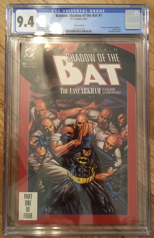 1ST MR. ZSASZ Pick Your CGC Grade Batman: Shadow of the Bat #1 = Polybag extras