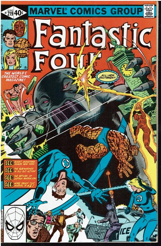 Fantastic Four #219, 8.0 or Better - 1st Sienkiewicz FF work