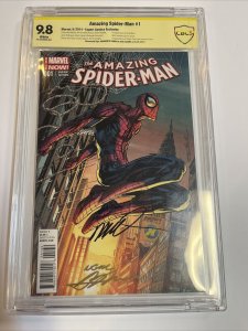 Amazing Spider-Man (2014) # 1 (CBCS 9.8 WP) Verified Signature Neal Adams Ramos