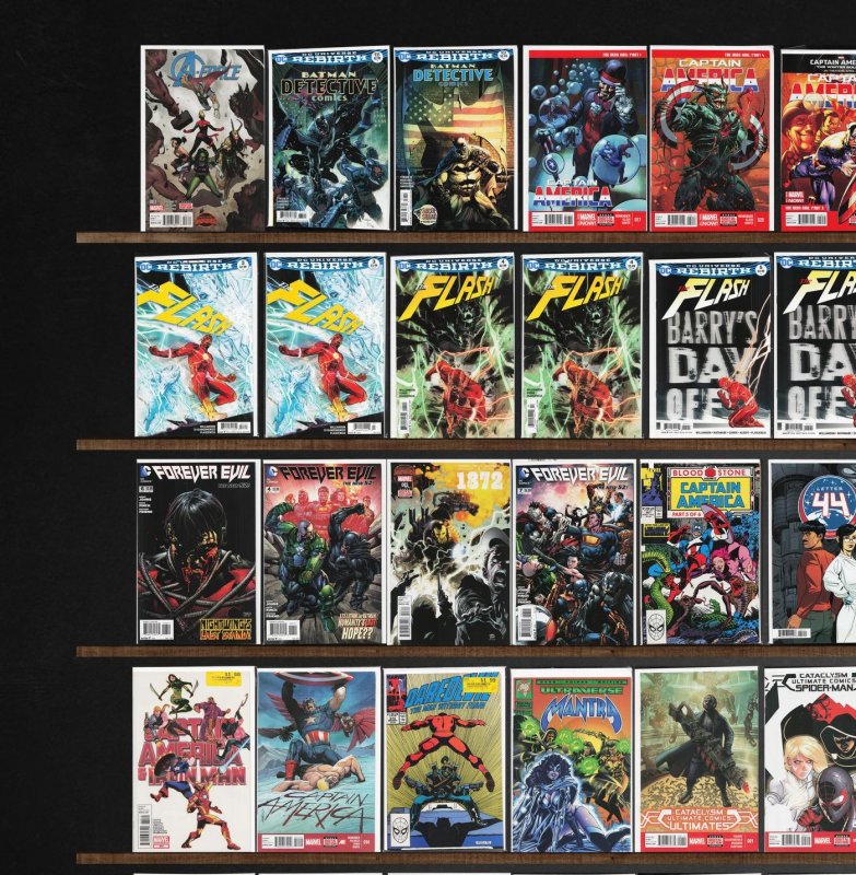 Huge Lot 150+ Comics with Captain America, The Flash, Superman & More!