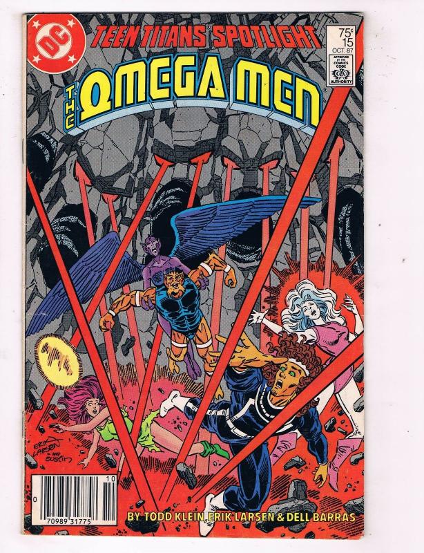 The Omega Men #15 FN DC Comics Comic Book Larsen Oct 1987 DE47 AD33