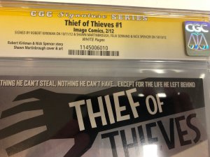 Thief of Thieves (2012) # 1 CGC 9.6 |Signed Kirkman Martinbrough Serrano Spencer