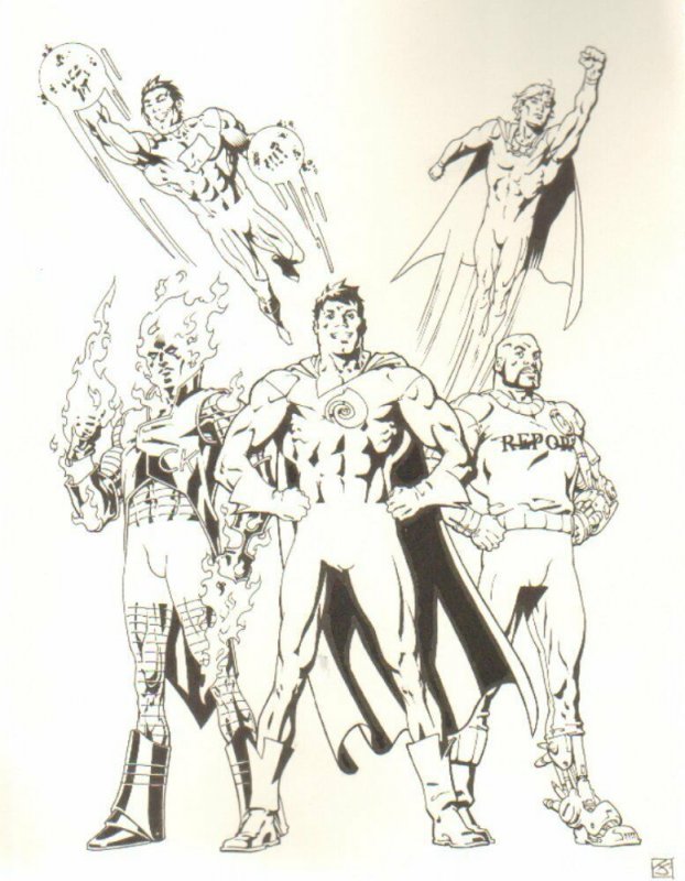 Superhero Team Prototype art by Jason Johnson