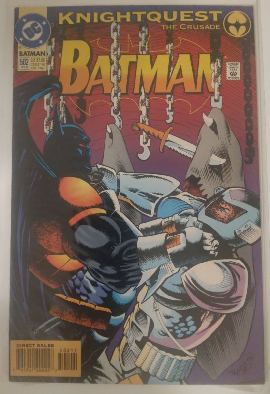 Batman #502 (1993) VG/FN (Knightquest/Crusade) Moench/Manley