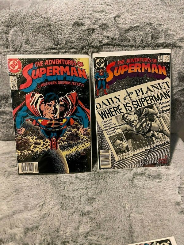 19 Issue Lot Adventures of Superman Issues Ranging From 425-633; Minor Keys!