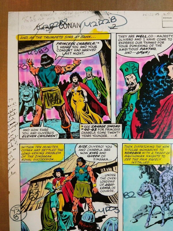 King Conan #2 page 8 Color Guide by George Roussos