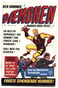 Daredevil #1 RARE Danish Reprint-Daemonen #1 1992 