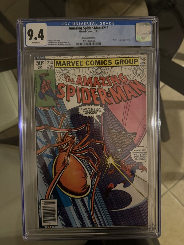 Amazing Spider-Man  213  CGC  9.4  Newsstand   Wizard & Llyra (1981)