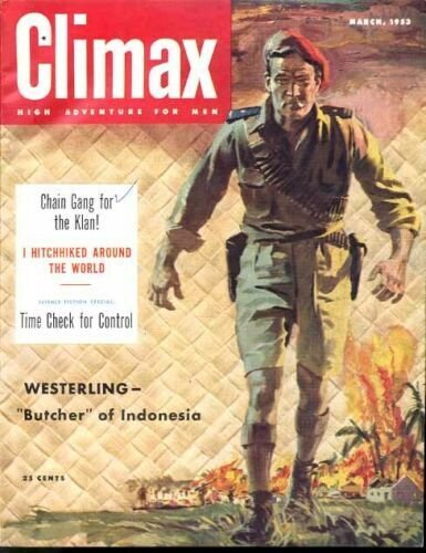 CLIMAX 1953 MAR-#1-KKK/MAU MAU/SCI-FI/PULP FN 