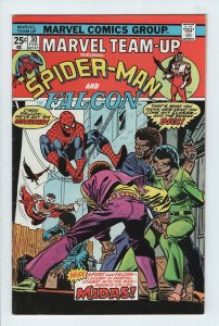 MARVEL TEAM-UP #30- 6.0 -OW-W - Spider-Man & Falcon VS  Midas