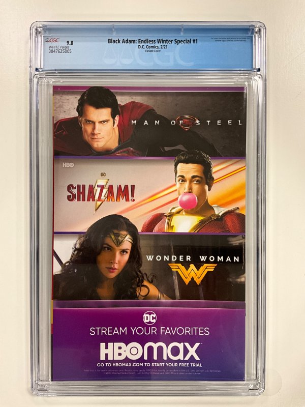 Black Adam: Endless Winter Special Variant Cover (2021)CGC 9.8