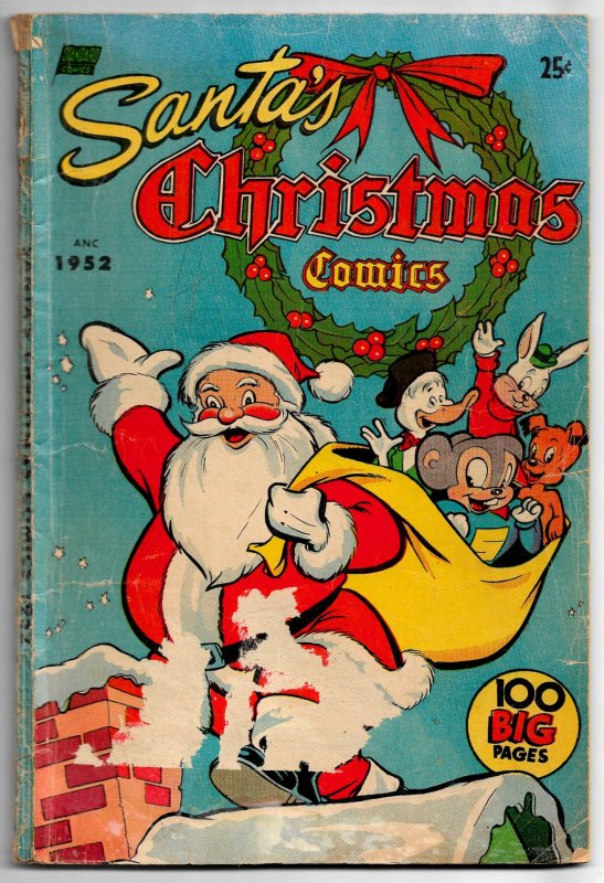 SANTA'S CHRISTMAS COMICS 1952  One-Shot * Standard & ACG Funny Animals * 100 pgs