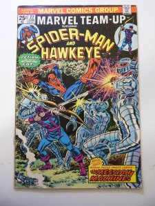 Marvel Team-Up #22 GD/VG Condition centerfold detached at one staple MVS intact