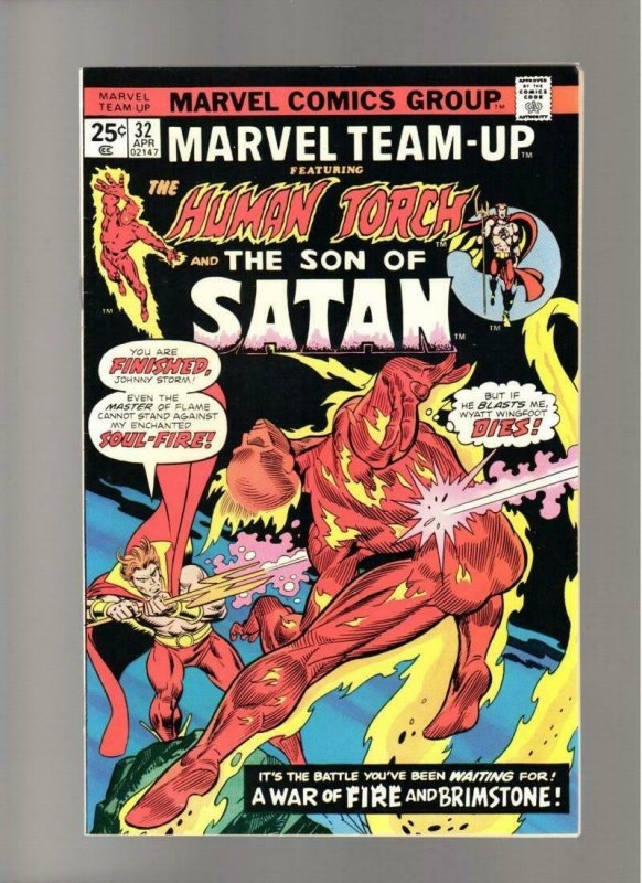 MARVEL TEAM-UP #32, VF/NM, Son of Satan, Human Torch, 1972 1975, more in store