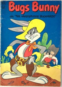 BUGS BUNNY IN THE MYSTERIOUS BUCKAROO Comic # 420 — 1952 Dell Comics Good Cond