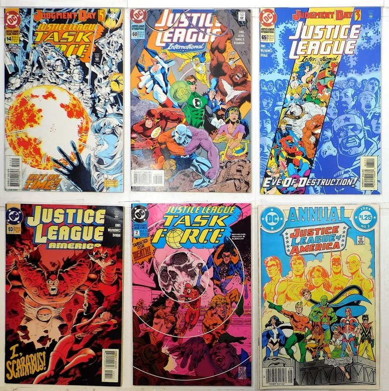 Justice League Lot 6 #America 93, Int. 60, 65,Annual 2,Task 2, 14 1994 DC Comics