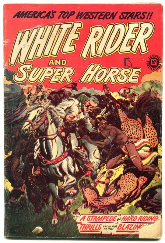 White Rider and Super Horse #5 1950-LB Cole cover- g/vg