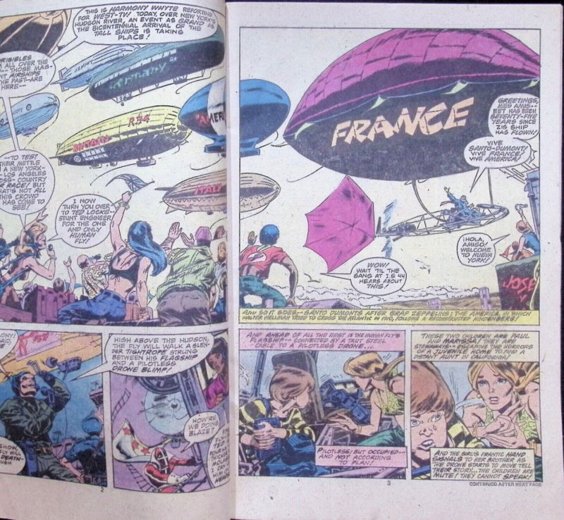 HUMAN FLY Comic Issue 14 — Stuntman Hero Bill Mantlo — 1978 Marvel Universe VG+