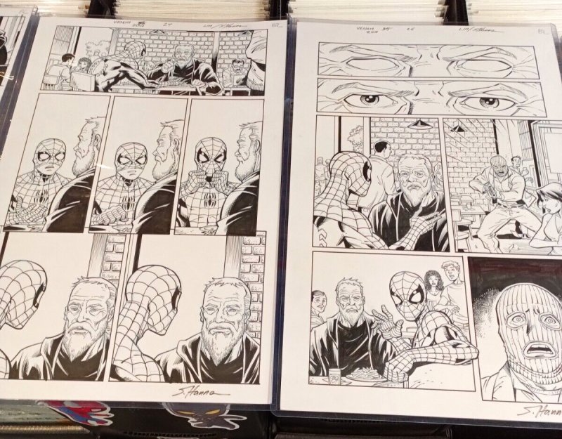 Venom #35 / #200 Page 22, 23 24, 26, 28 Original Comic Book Art Signed with COA