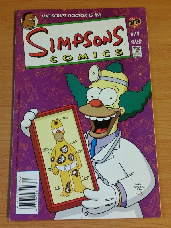 Simpsons Comics #74 ~ VERY FINE - NEAR MINT NM ~ 2002 Bongo Comics