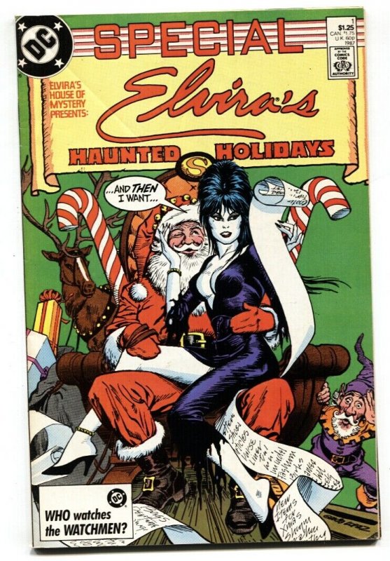 ELVIRA'S HOUSE OF MYSTERY SPECIAL #1 1987 Santa Claus x-mas cover