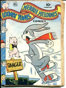 Looney Tunes #28 1944-Dell-Bugs Bunny-Porky Pig-Leon Schlesinger-WWII-FR