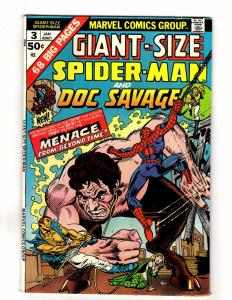 SPIDERMAN GS 3 VERY GOOD-FINE  Jan. 1975 Doc Savage! COMICS BOOK