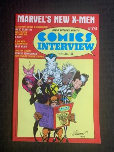 1989 COMICS INTERVIEW Magazine #76 FN+ 6.5 Marvel's New X-Men / Marc Silvestri