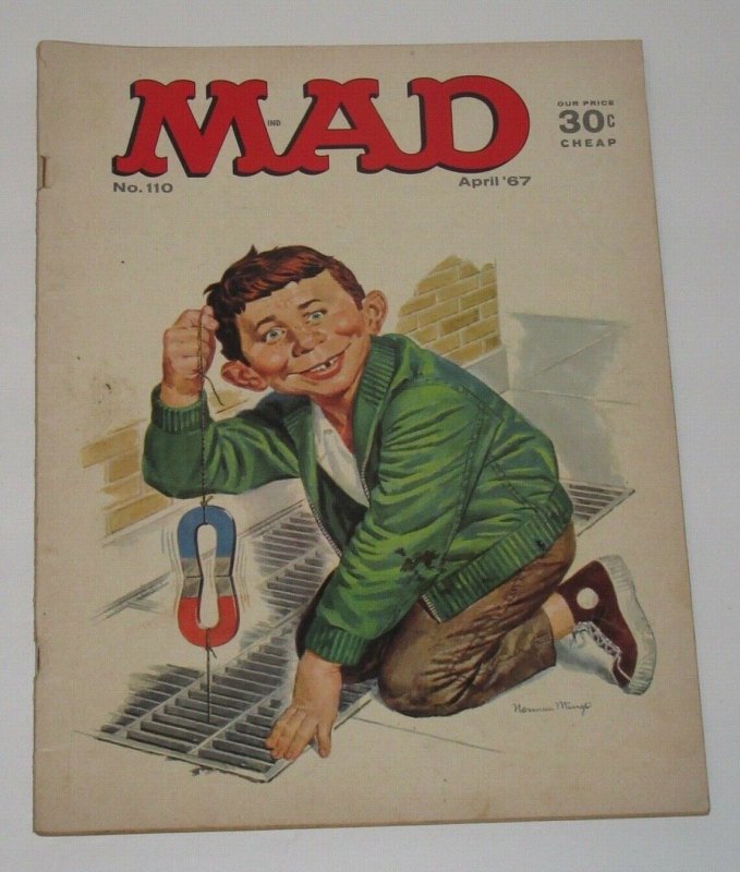 Mad Magazine #110 Norman Mingo Cover April 1967 EC Publications VG/FN