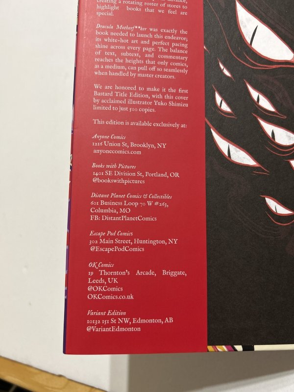 Dracula, Motherf*ker! HC Bastard Title Edition SIGNED by De Campi & Henderson