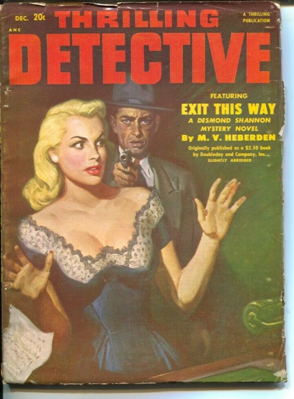 Thrilling Detective 12/1951-Good Girl Art cover-Robert Turner-hardboiled pulp...